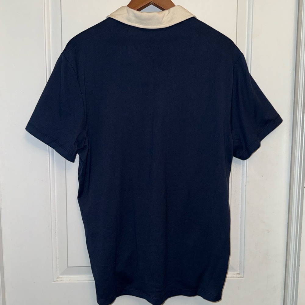 Marine Layer Absurdly Soft Retro Polo in Navy & Multi-Stripe - Size M/L - Picture 4 of 7